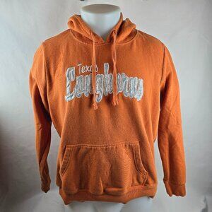 Texas Longhorn Sweatshirt Womens XL Orange Hoodie Glitter Spell Out Pullover